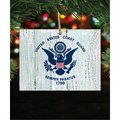 Designocracy 99998CGO USA Coast Guard Wooden Ornament Set of 2 99998CGOS2